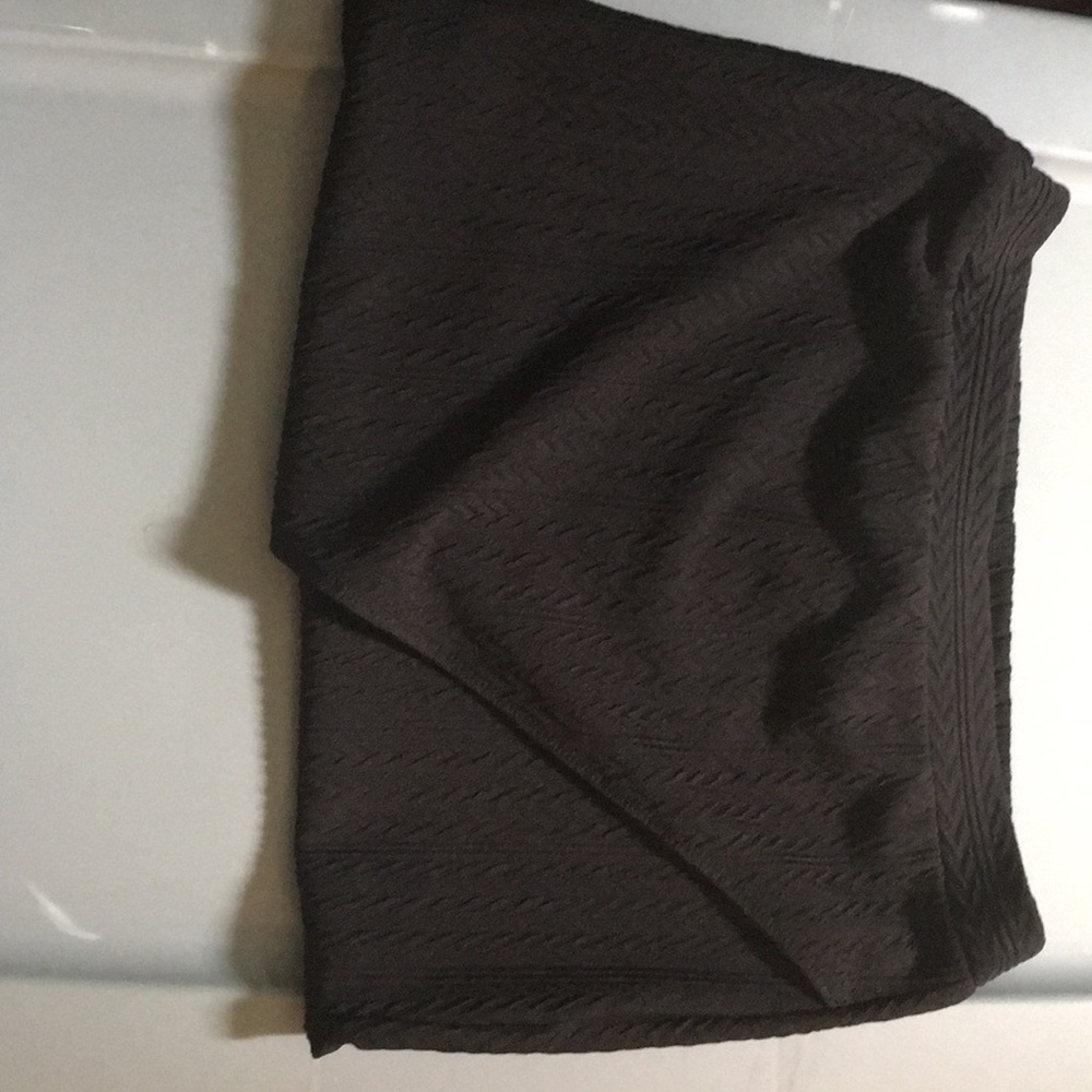 Joe B midi semi wrap front skirt in black